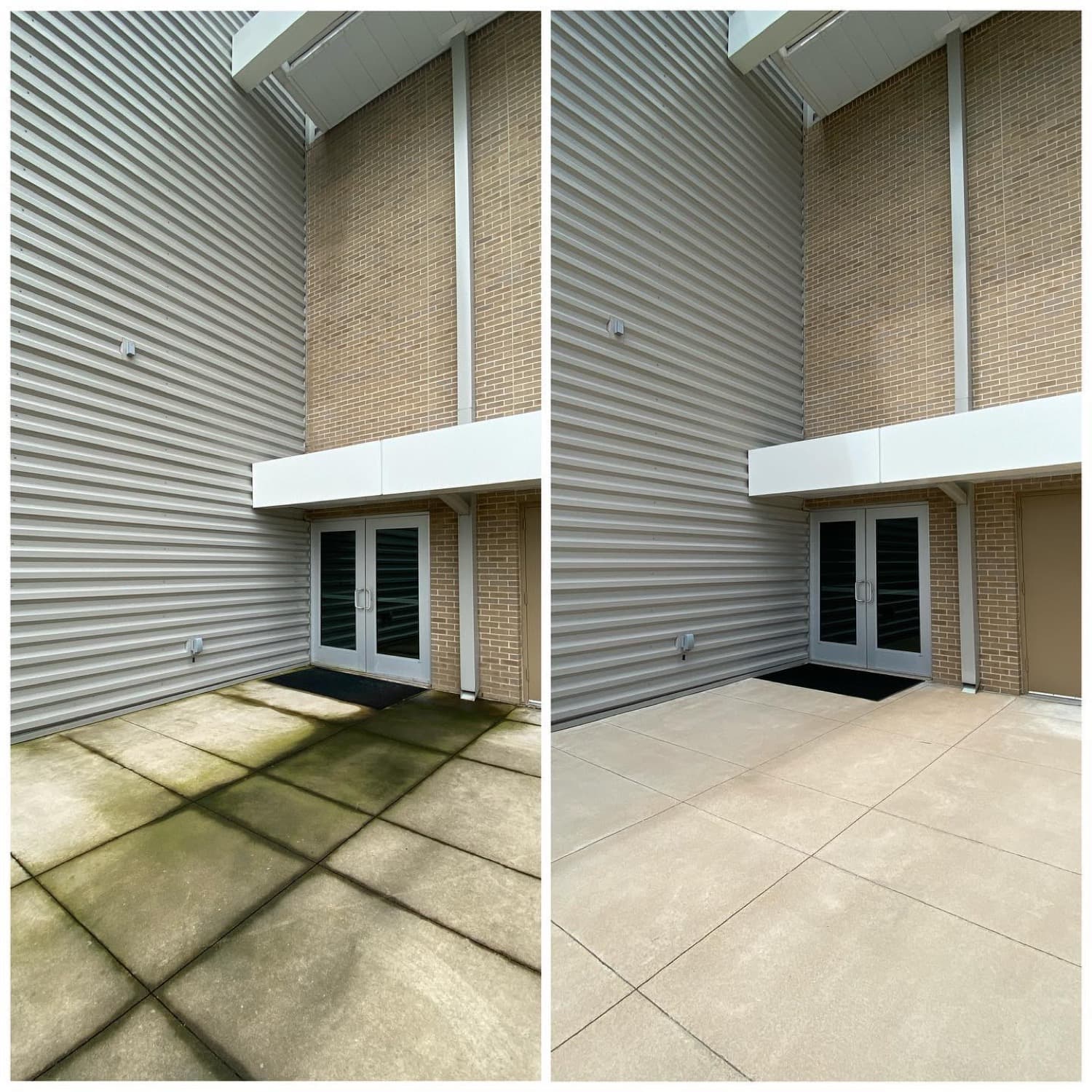 Commercial Pressure Washing before and after by Hi-Tech Power Wash in Austin, TX