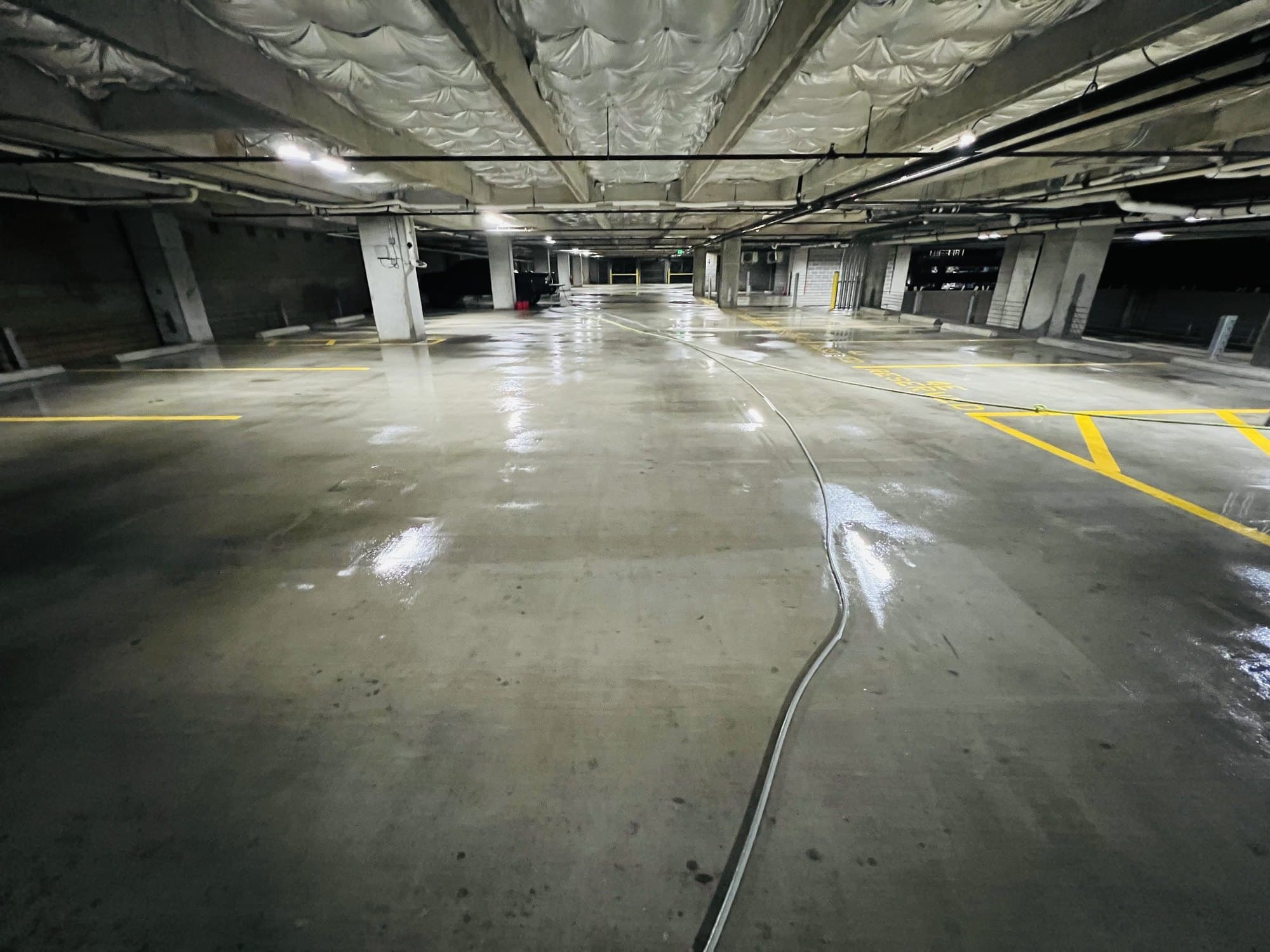Parking garage cleaning