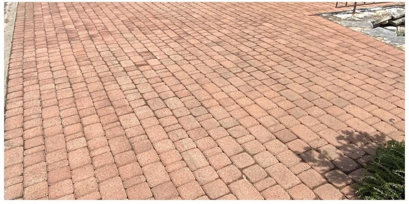 Paver patio cleaning in Austin, TX after