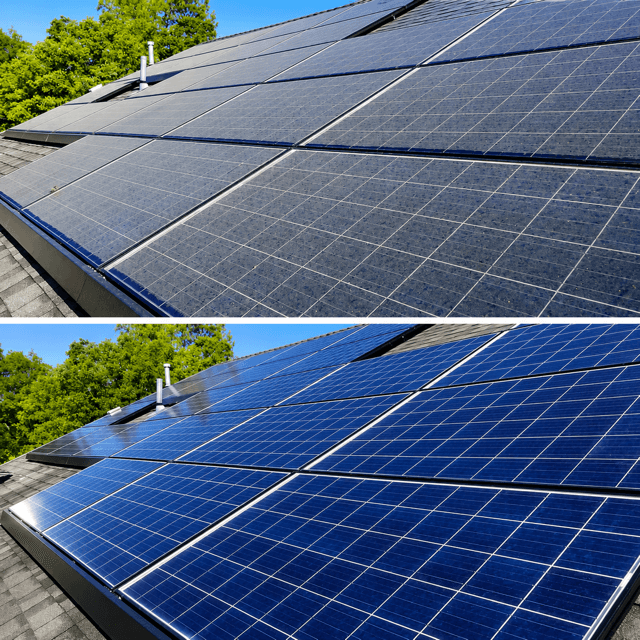 Commercial and residential solar panel cleaning by Hi-Tech Power Wash in Austin, TX